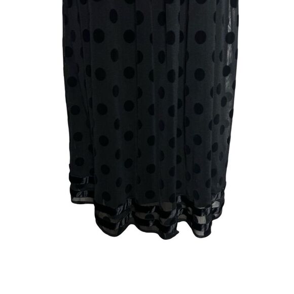 Sara Campbell Sleeveless Black Chiffon Polka Dot Tent Dress size Small - Picture 3 of 6